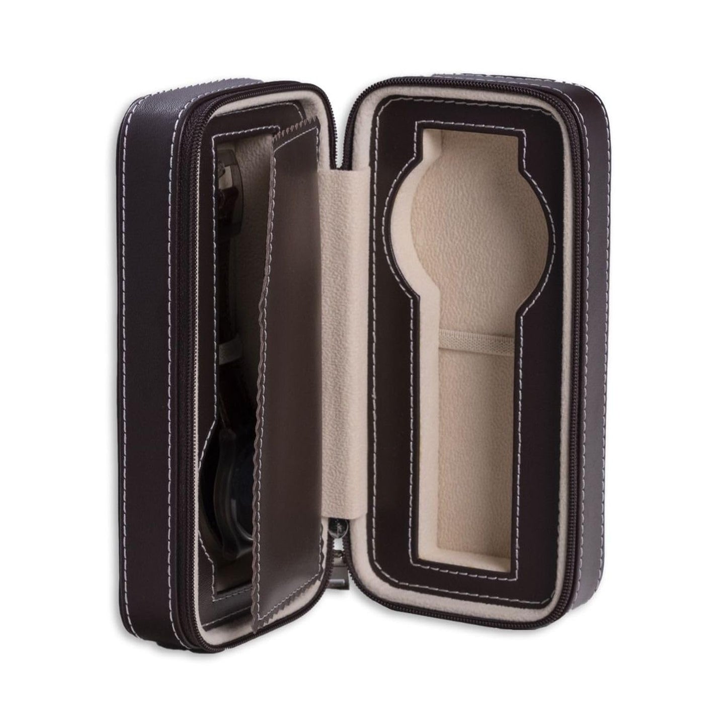 Bey Berk Davidson Brown Leather Two Watch Travel Case