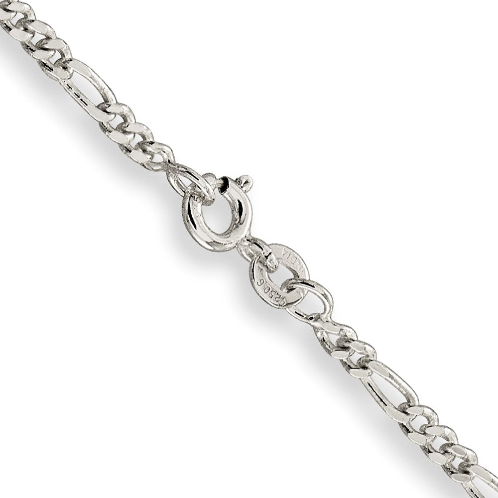 Sterling Silver 2.5mm Figaro Chain 28 Inches