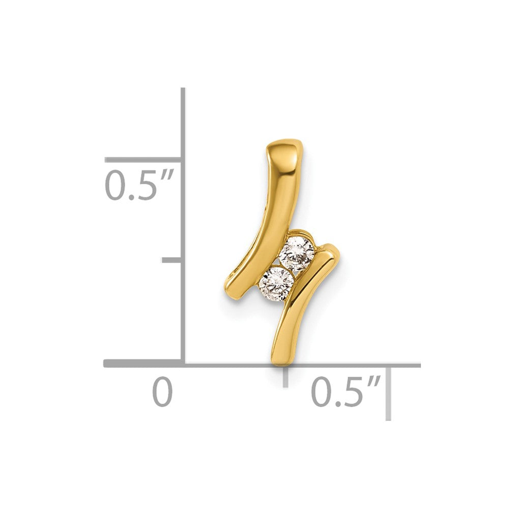 10ky Diamond Pendant, 2 - .05 RD DIAS - Dia: RDG-I3