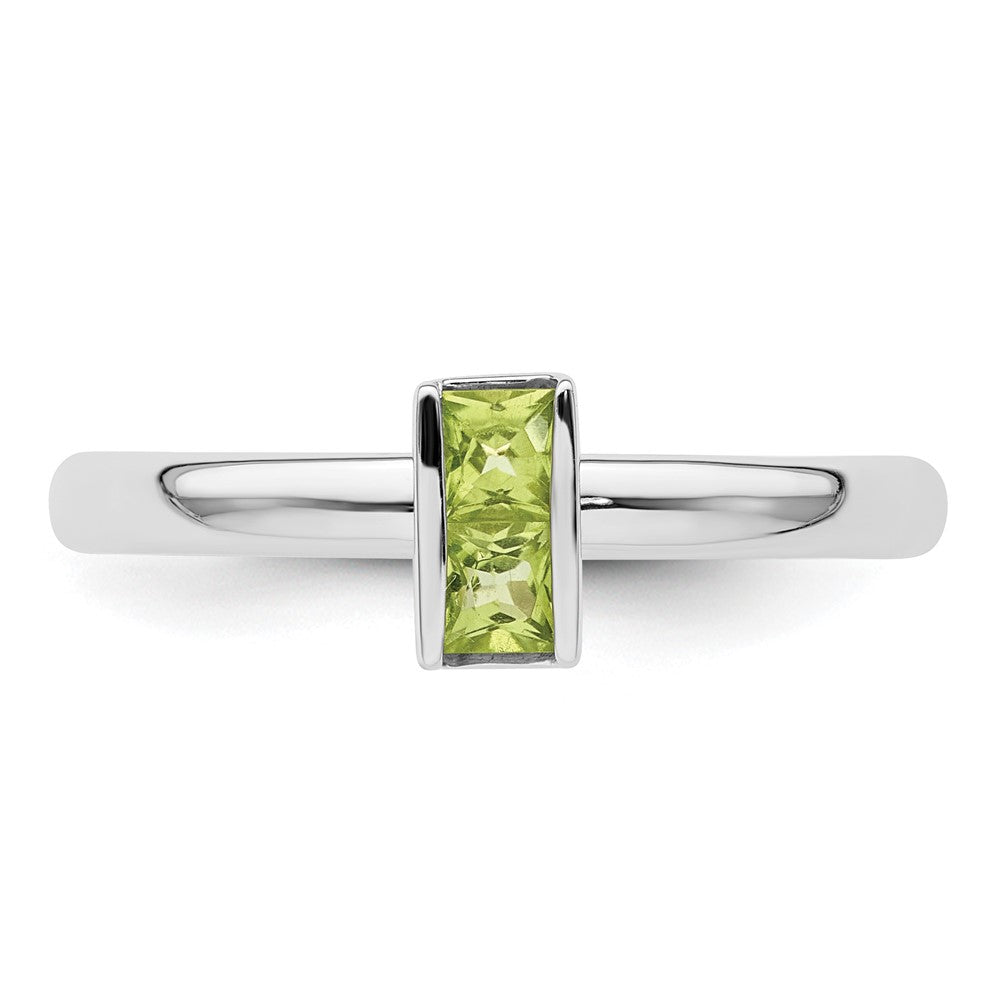 Sterling Silver Stackable Expressions Peridot Ring