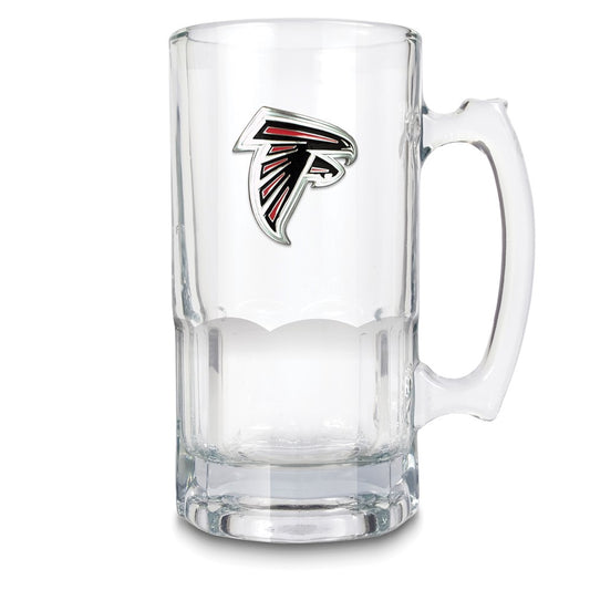 NFL Atlanta Falcons Glass 32 ounce Macho Mug with Emblem