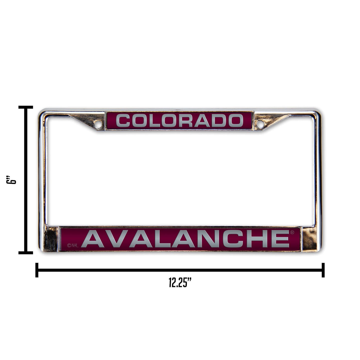 Colorado Avalanche NHL Chrome Laser Cut License Plate Frame