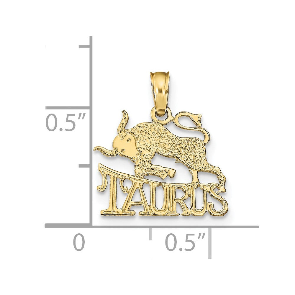 10K TAURUS Zodiac Charm