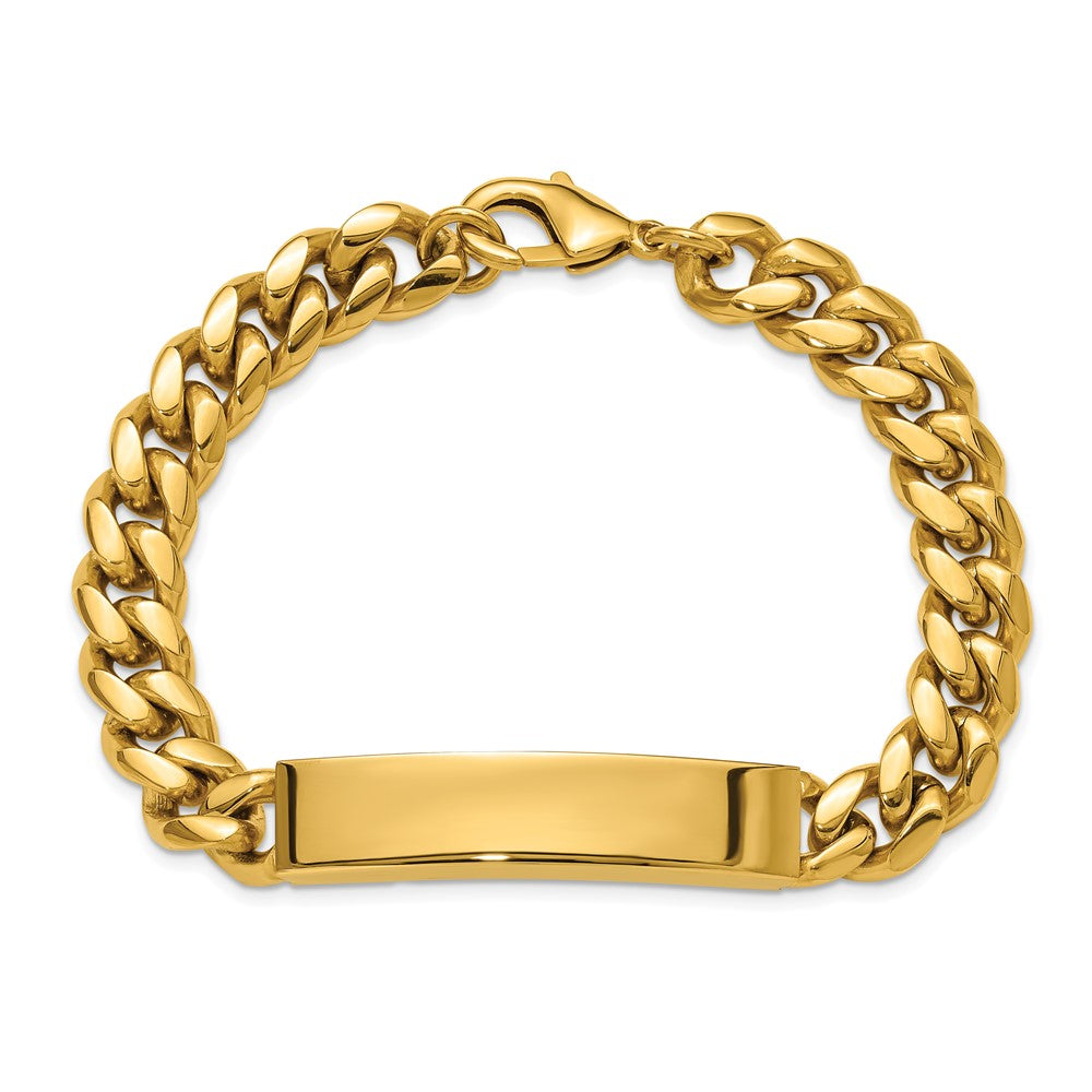Chisel Stainless Steel Polished 10mm Yellow IP-plated 8.5 inch ID Bracelet 8.5 inches