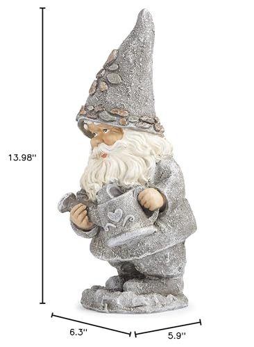 Roman Gnome with Kettle Pebble Garden Statue
