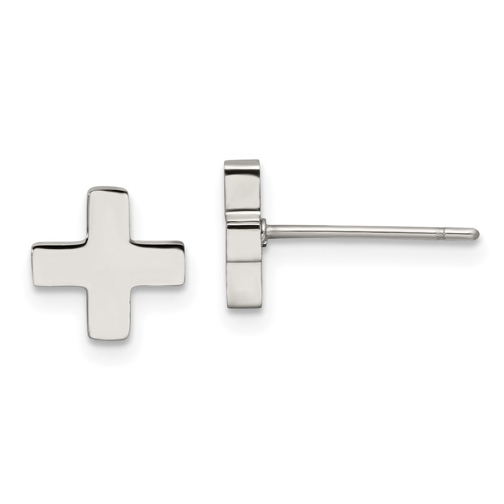 Stainless Steel Polished X Post Earrings