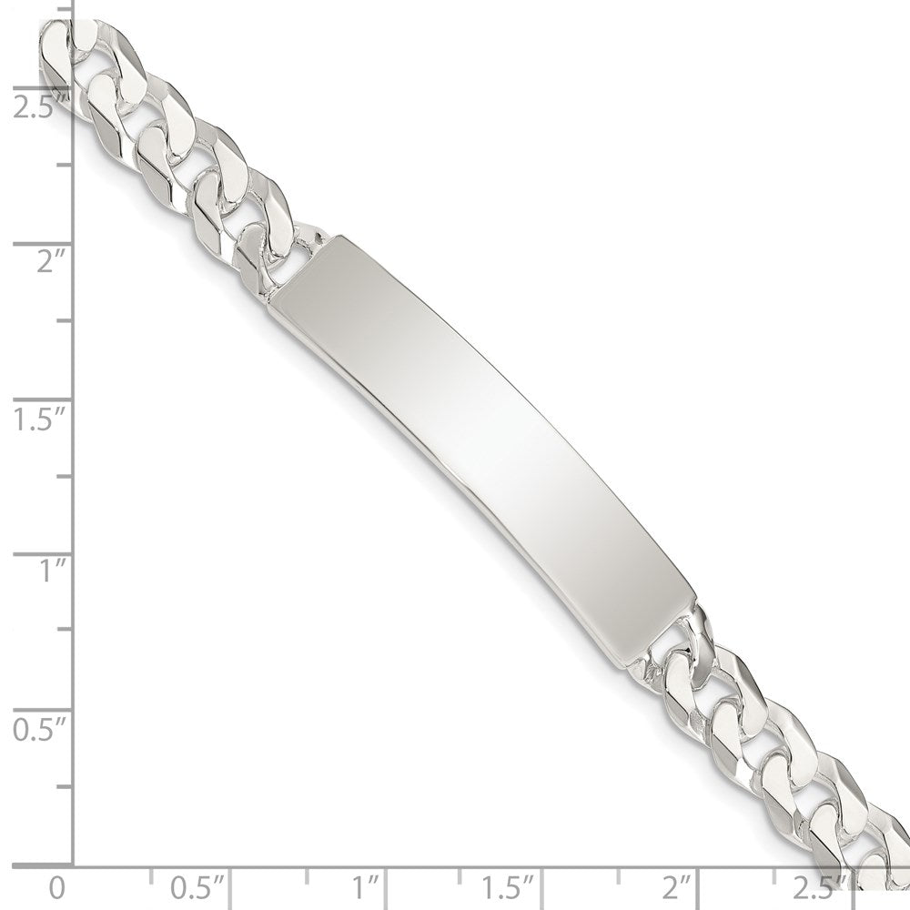Sterling Silver Curb Link ID Bracelet 7.5 inches