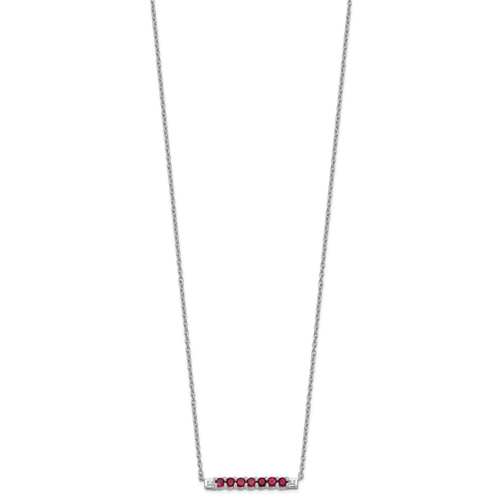 10kw Created Ruby & Diamond Necklace