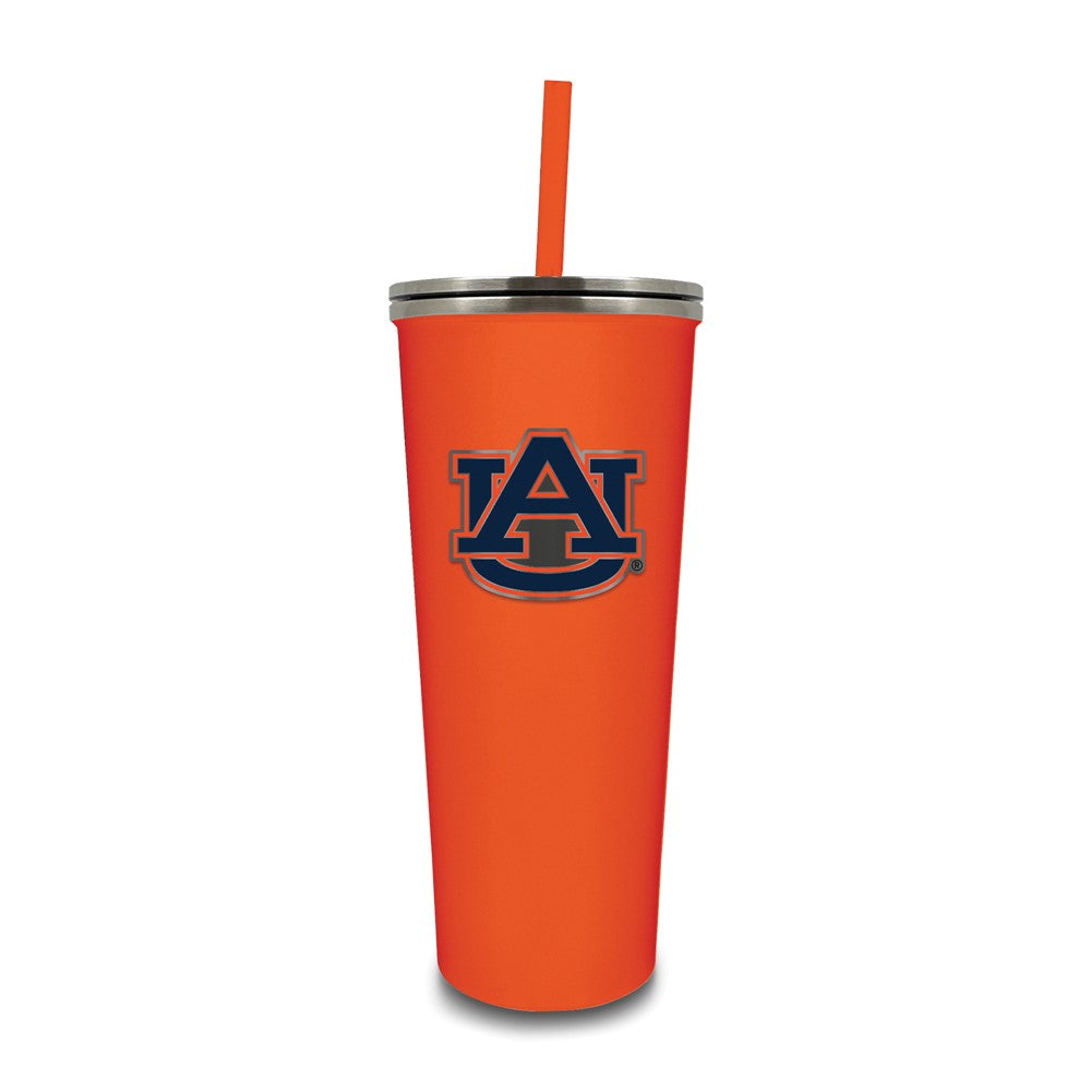 Auburn 24 ounce Skinny Tumbler with Straw
