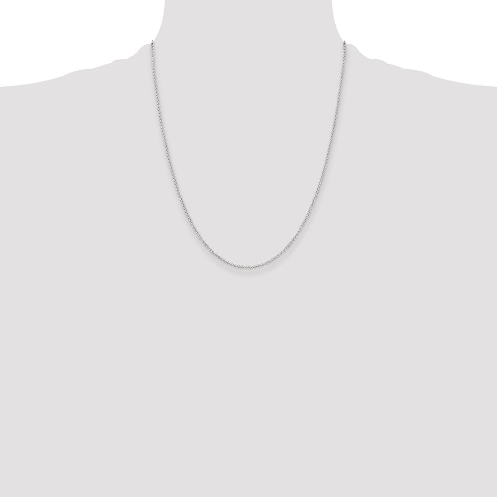 Sterling Silver 1.5mm Rolo Chain 22 Inches
