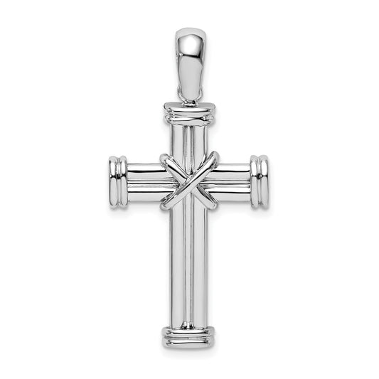 De-Ani Sterling Silver with Endcaps and X-Center Latin Cross Pendant