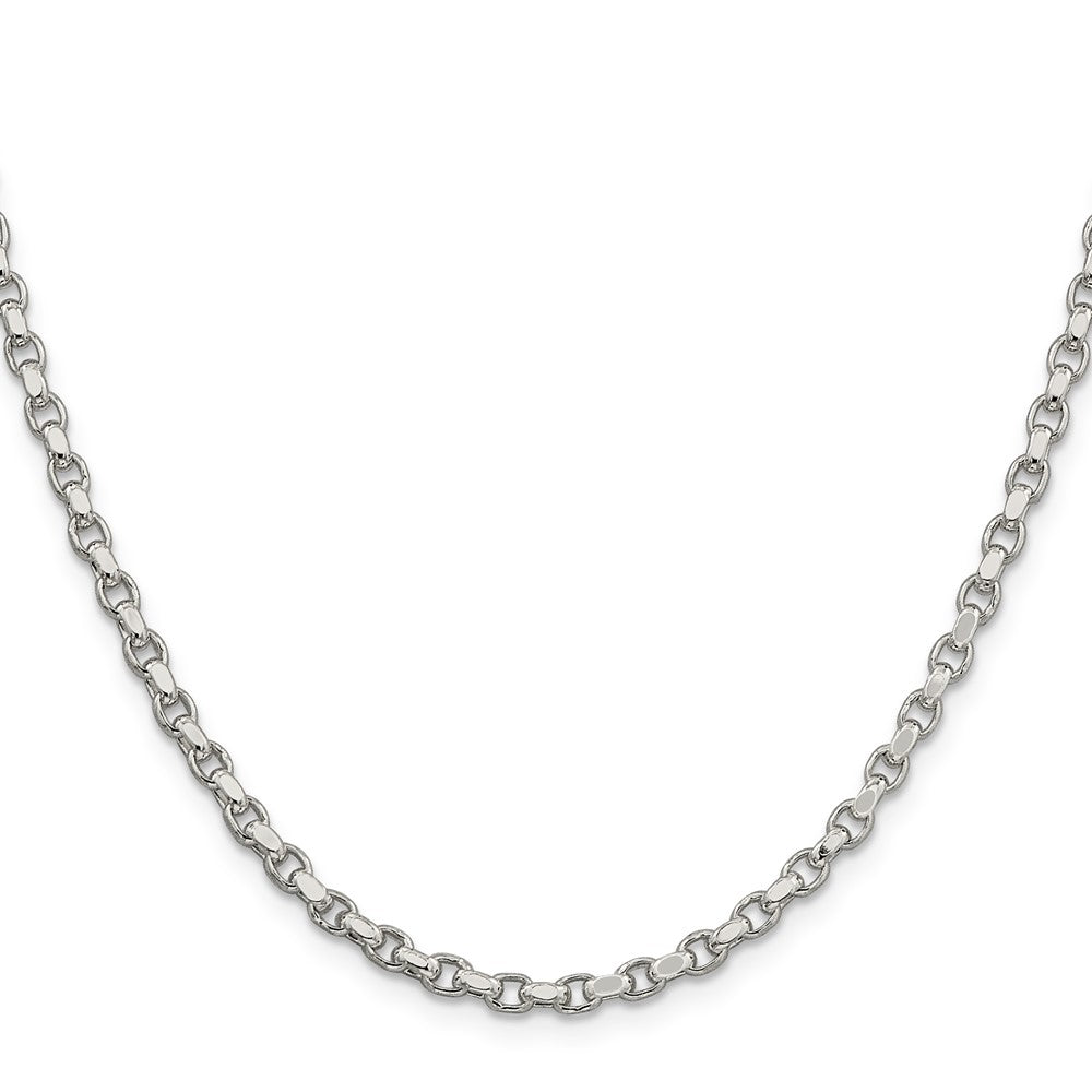 Sterling Silver 3.5mm Diamond-cut Rolo Chain 16 Inches