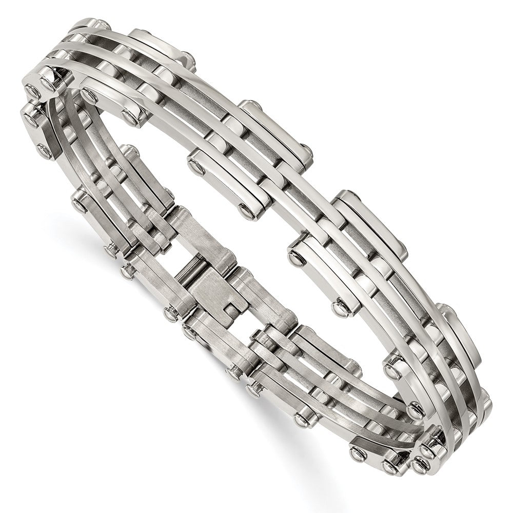 Stainless Steel Polished 7.75in Bracelet 7.25 inches