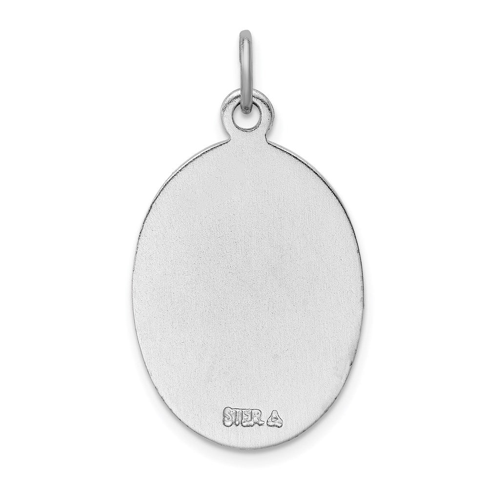 Sterling Silver Rhodium-plated Saint Florian Medal