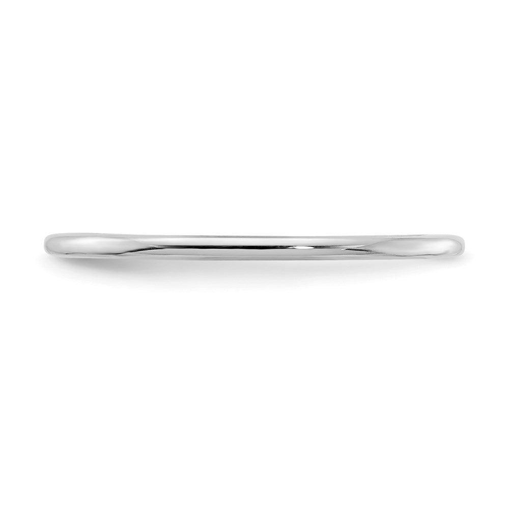 10K White Gold 1.2mm Half Round Polished Stackable Band Size 9