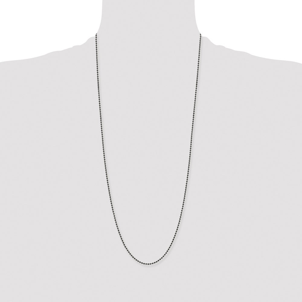 Stainless Steel Polished Black IP-plated 2mm 30in Ball Chain