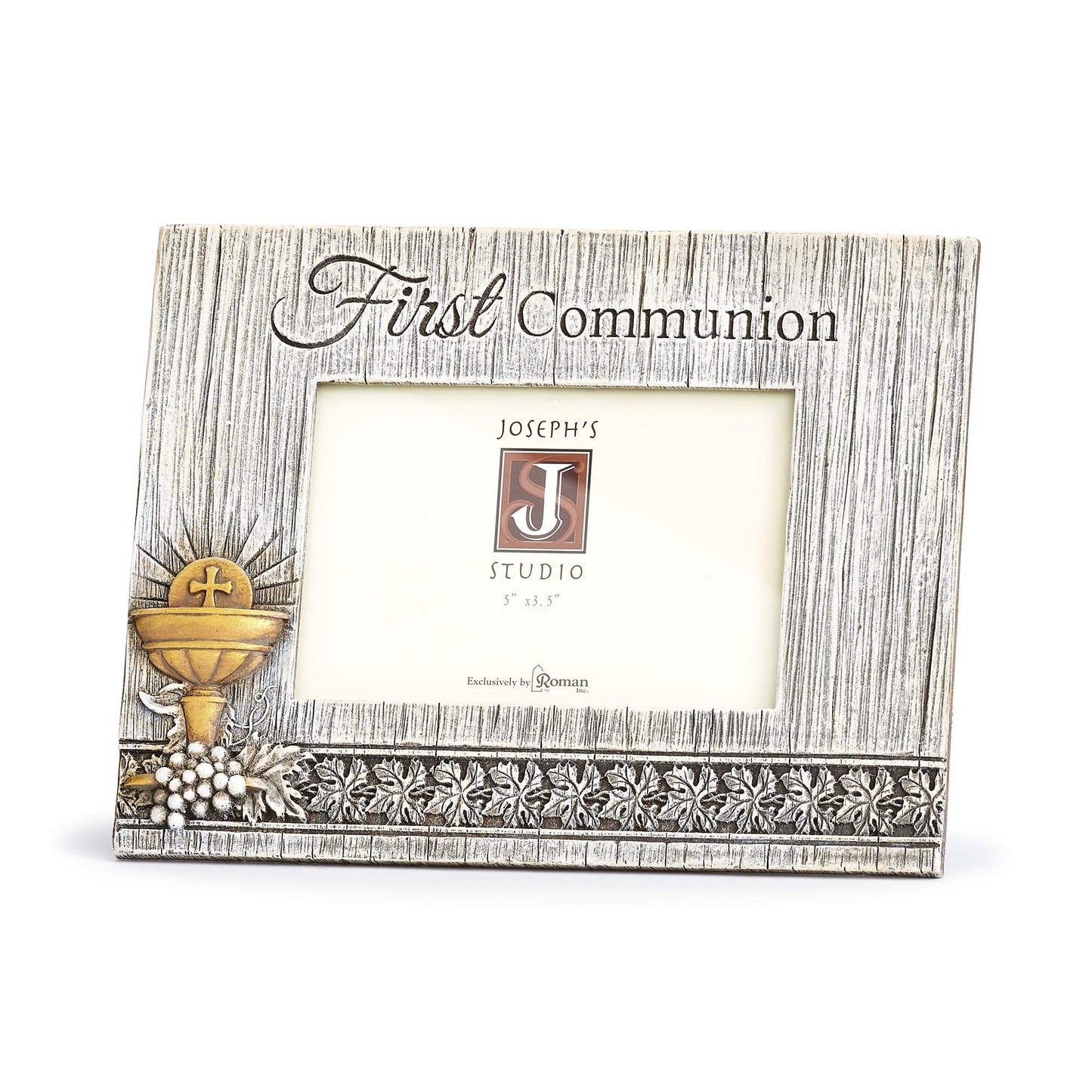 Roman 602061 Joseph Studio Distressed Communion Frame, 6-inch Height, Resin