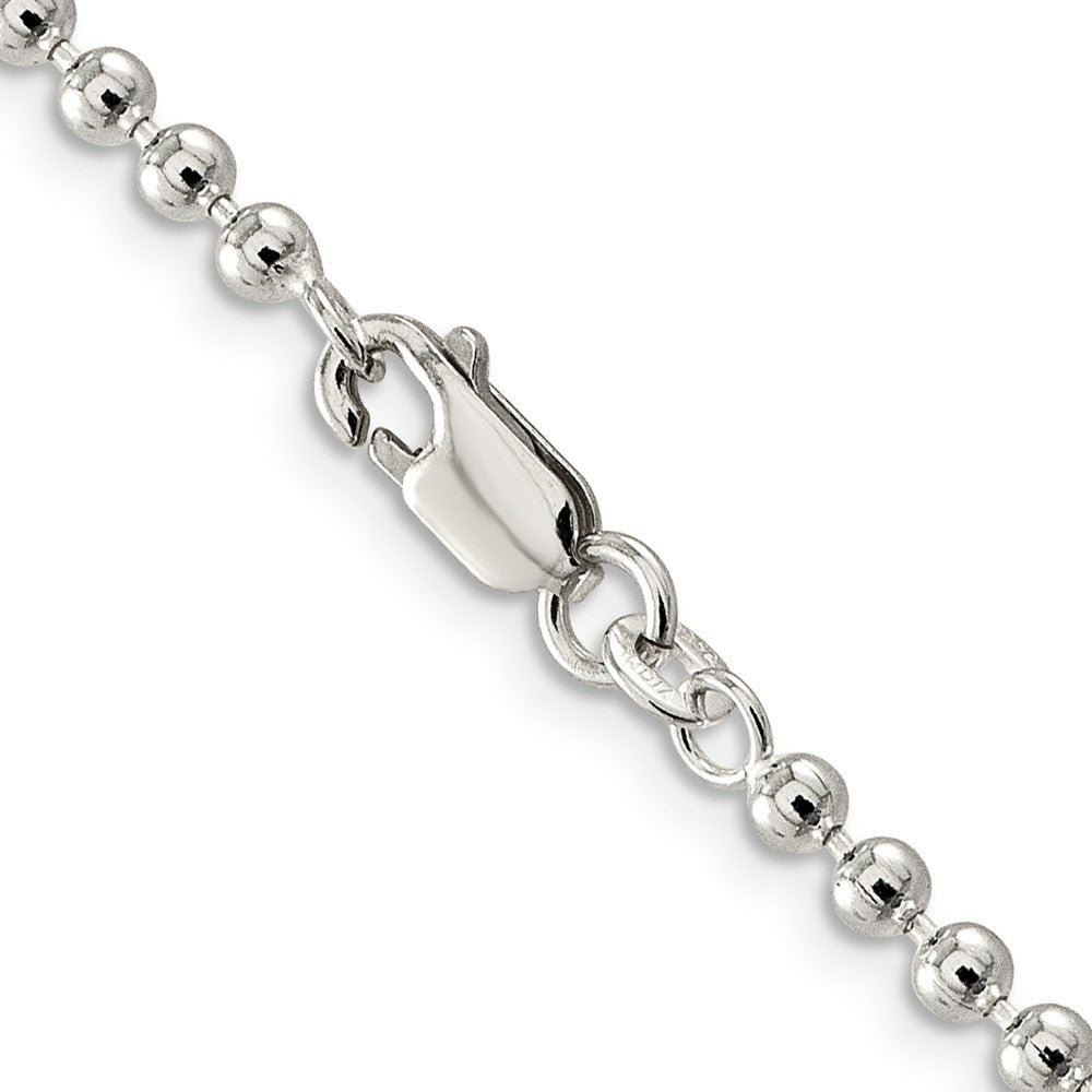 Sterling Silver 3mm Beaded Chain 20 Inches