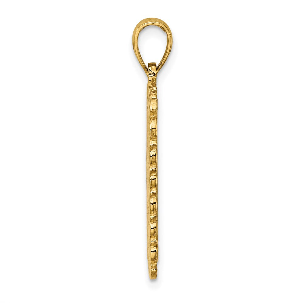 14K Queen Playing Card Charm