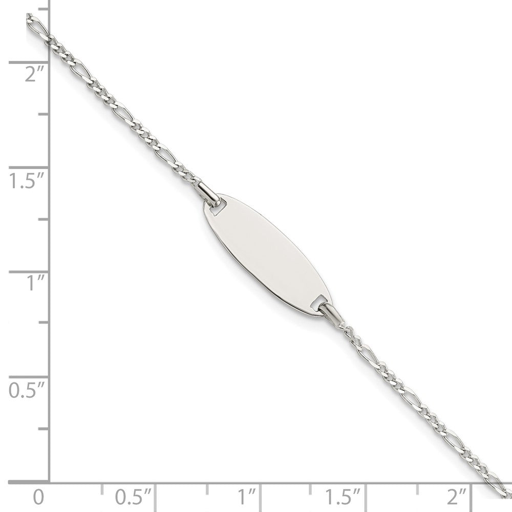 Sterling Silver Polished Childrens 6in ID Bracelet 6 inches