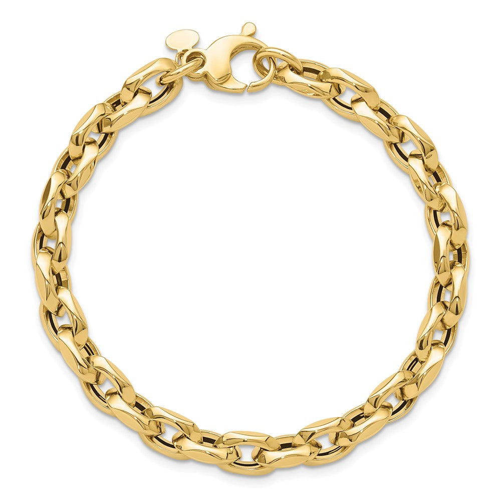14K Polished Fancy Link Bracelet 7.5  inches