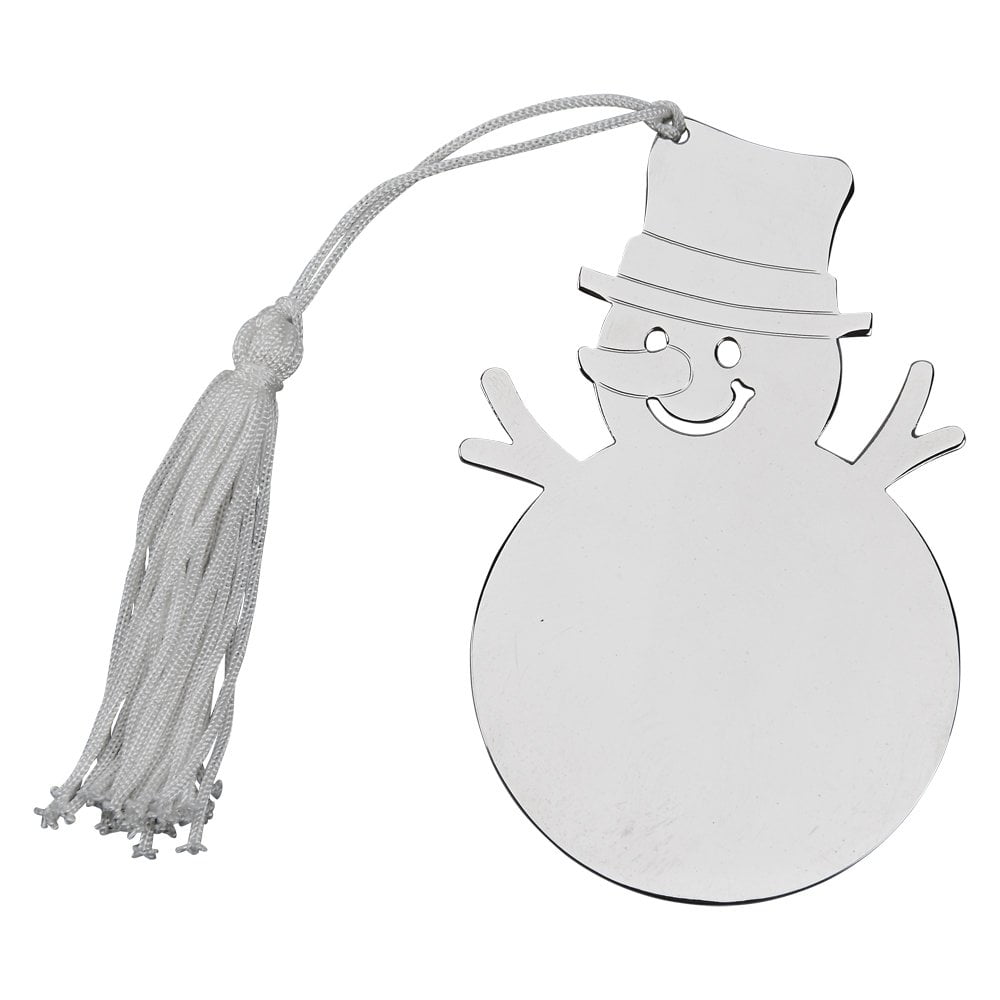 Snowman Ornament with White Tassel