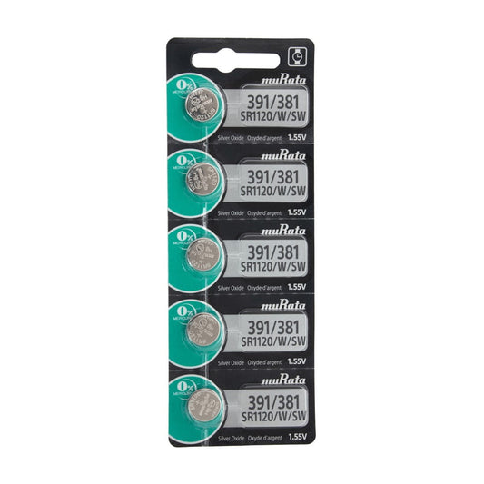 Pkg/5 Type 391/381 MuRata Watch Battery Tear Strip QSWB391