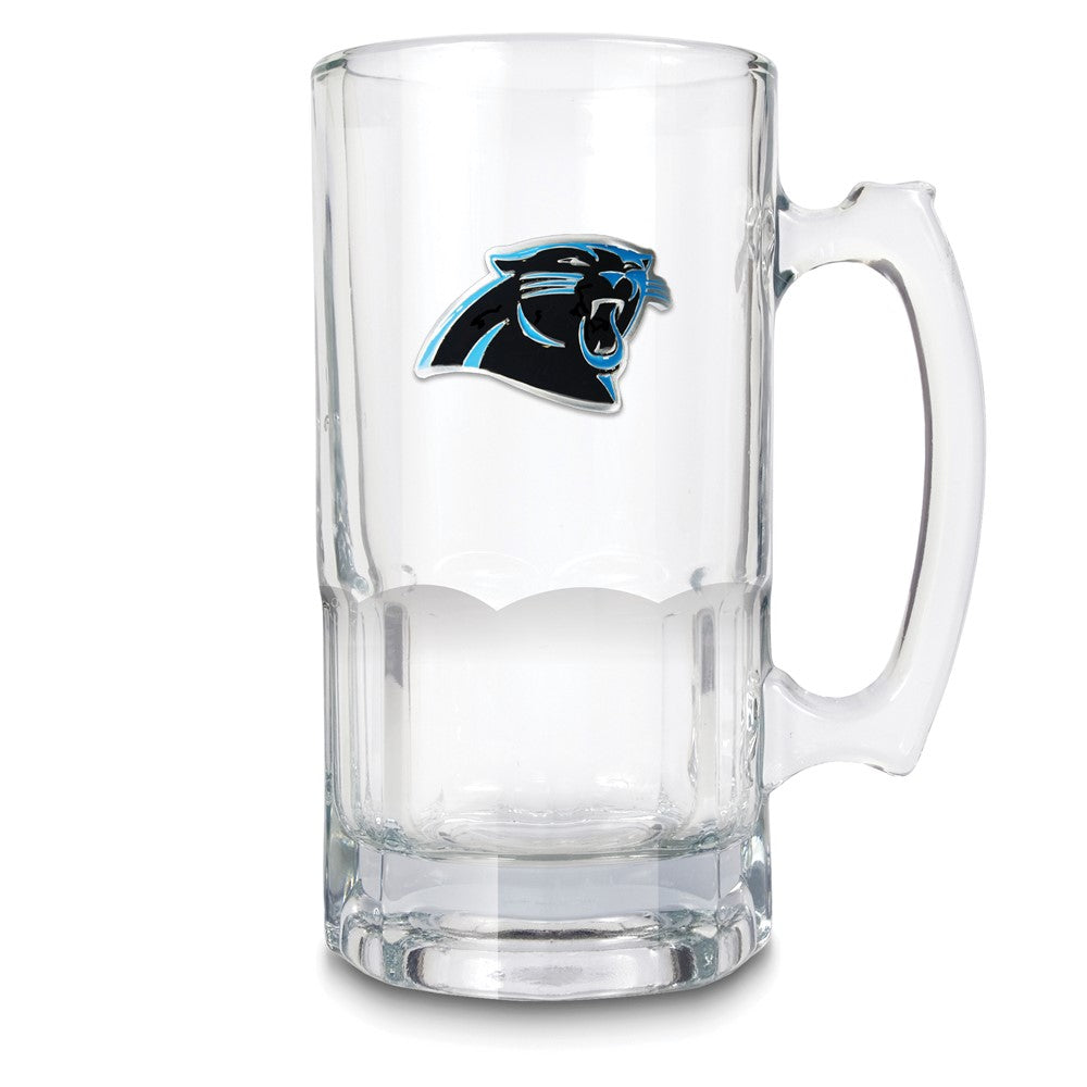 NFL Carolina Panthers Glass 32 ounce Macho Mug with Emblem