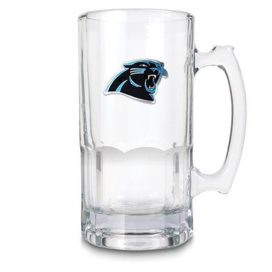 NFL Carolina Panthers Glass 32 ounce Macho Mug with Emblem