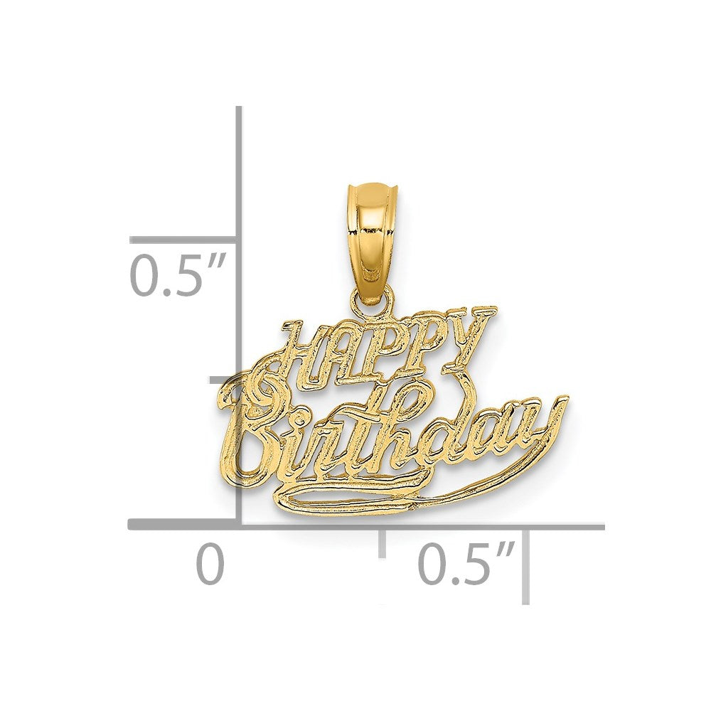 14k Solid Talking HAPPY BIRTHDAY Charm