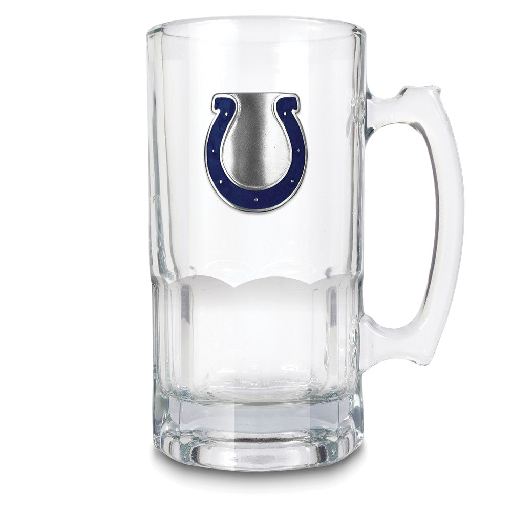 NFL Indianapolis Colts Glass 32 ounce Macho Mug with Emblem