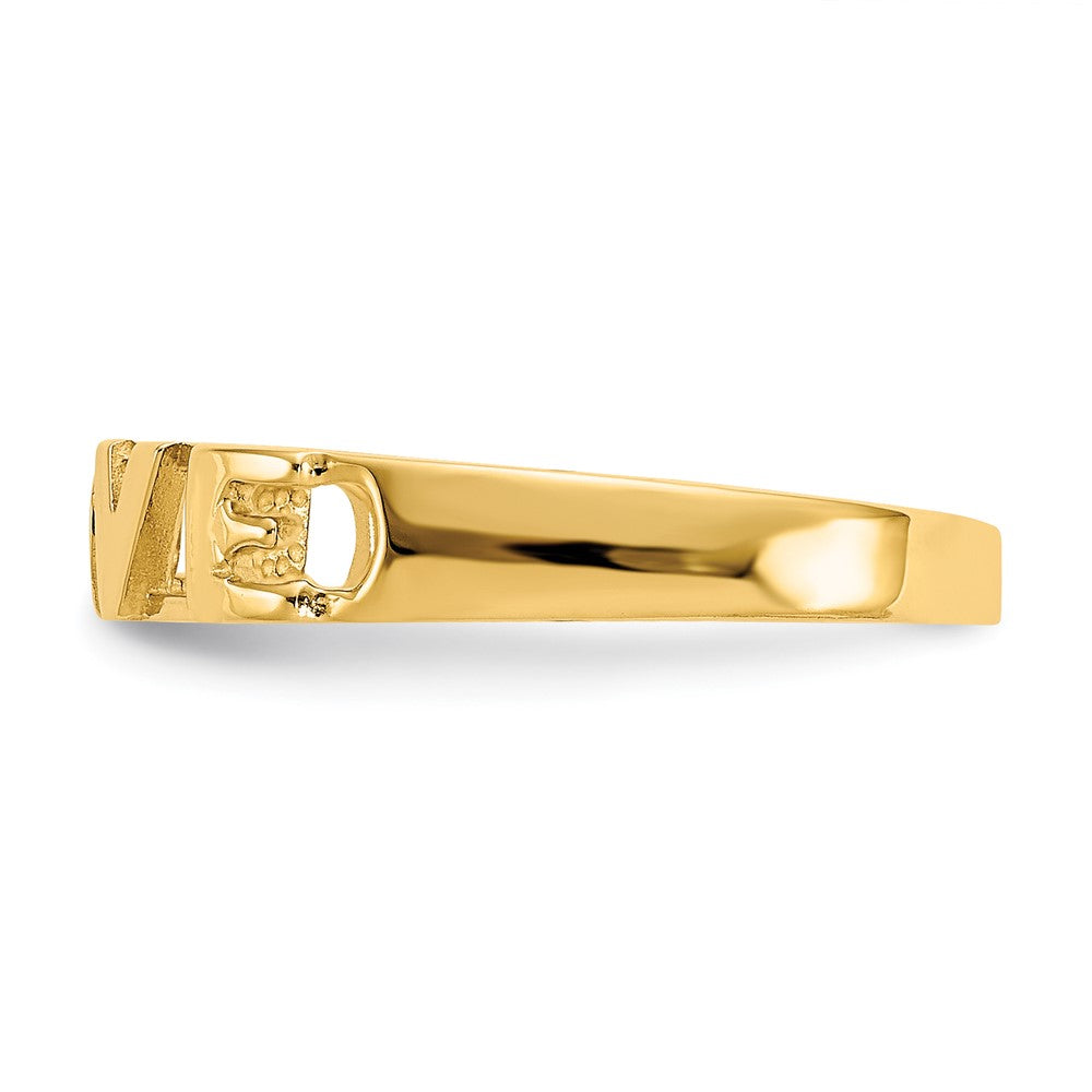 14k LOVE Ring Size 7
