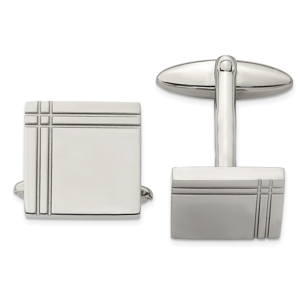 Stainless Steel Polished Cuff Links
