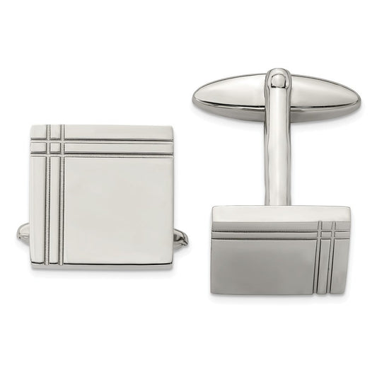 Stainless Steel Polished Cuff Links