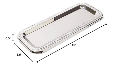 Leeber Rectangular Arden Pierced Tray, 15 X 6.5