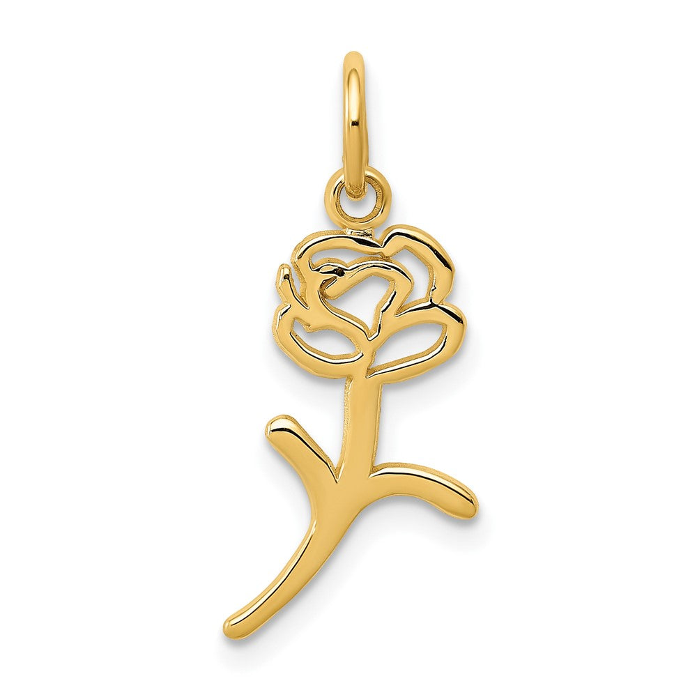 10k Rose Charm Yellow Gold