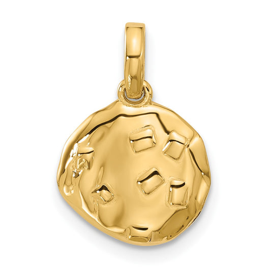 14k Yellow Gold Fancy Cookie