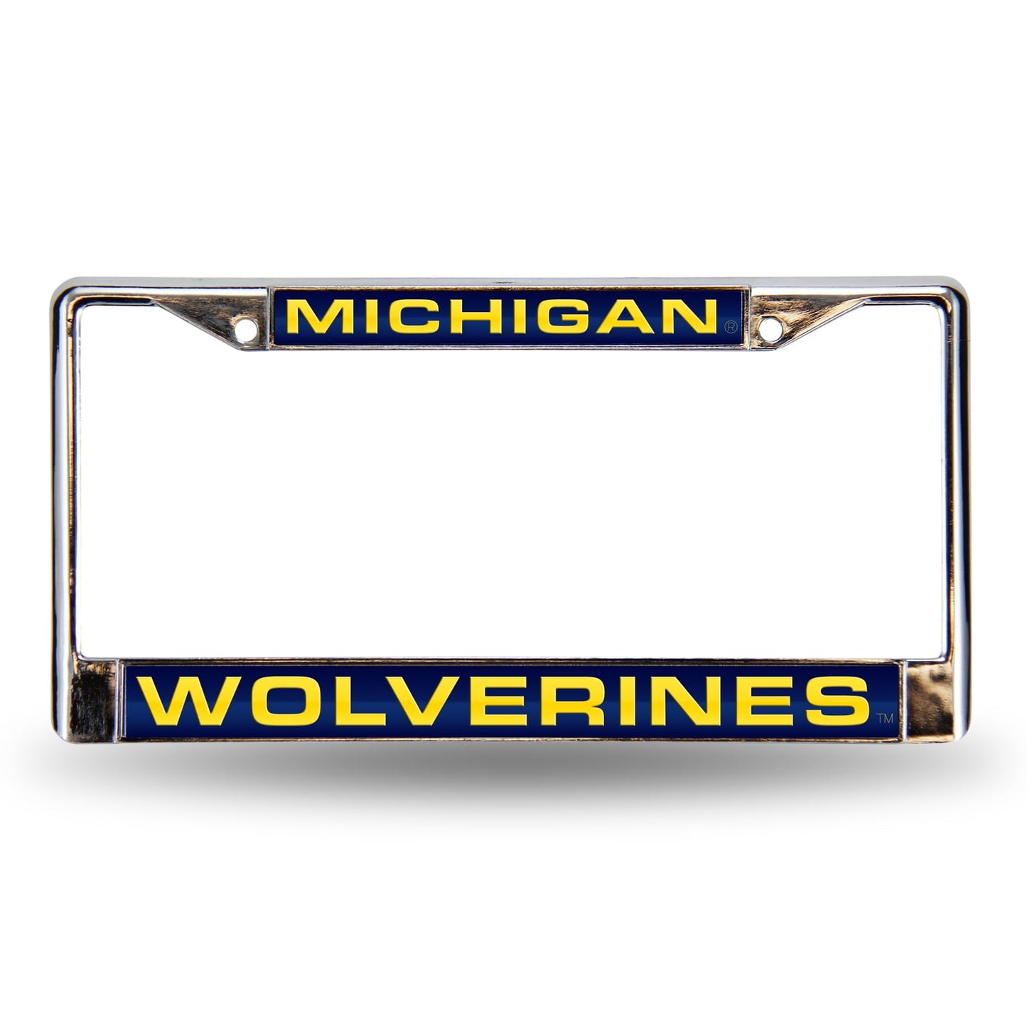 Michigan-Wolverine's Chrome Metal Laser Cut License Plate Frame