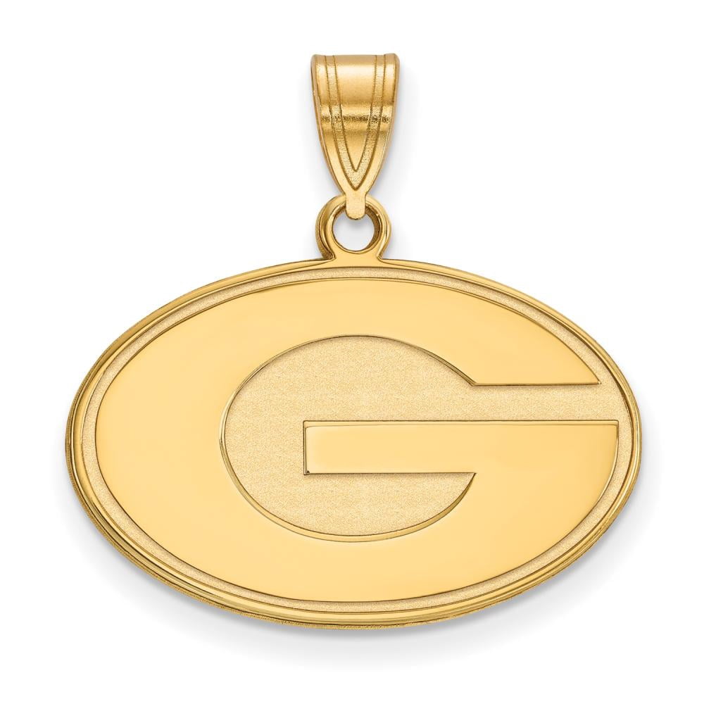 Sterling Silver Gold-plated LogoArt University of Georgia Letter G Medium Pendant Q-GP003UGA
