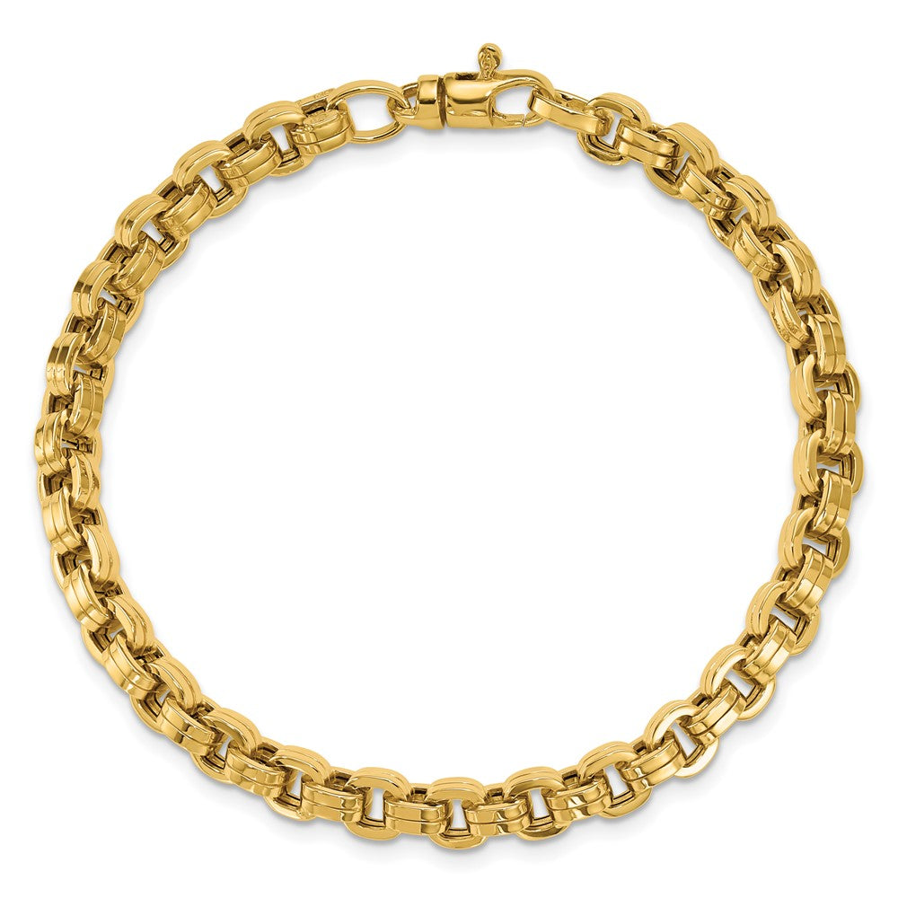 14K Polished Fancy Link Bracelet 7.5  inches