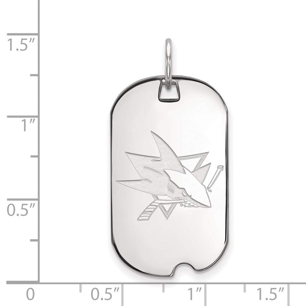 Women's San Jose Sharks Sterling Silver Small Dog Tag