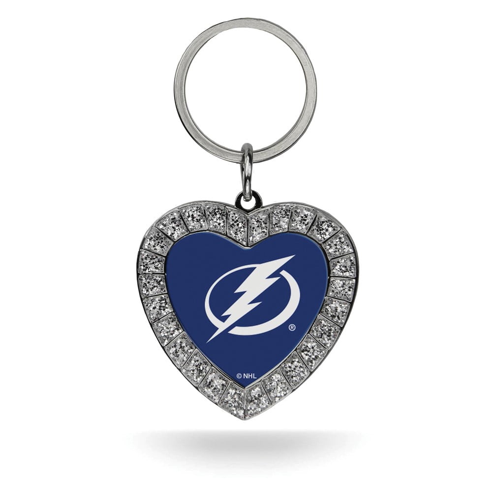 NHL Tampa Bay Lightning Rhinestone Heart Key Ring QGC7984