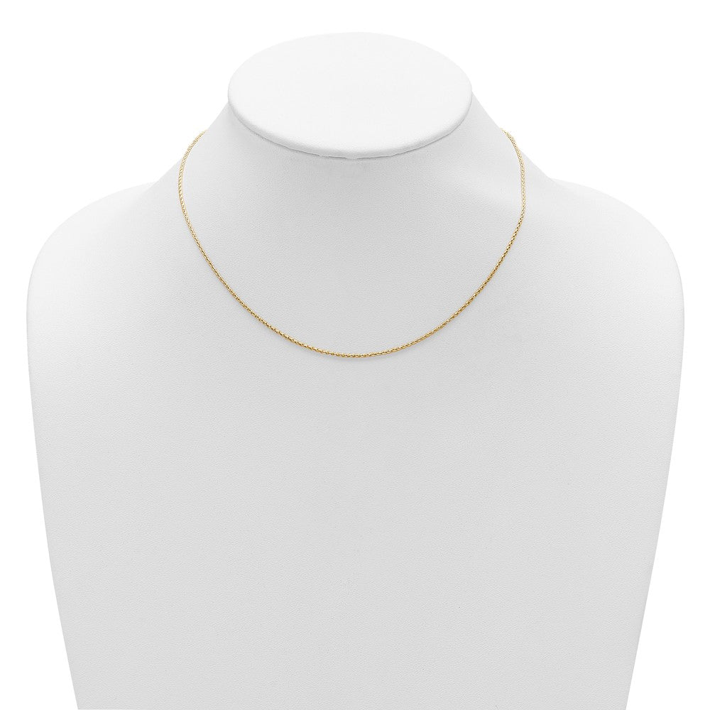 Sterling Silver Gold-plated 1.2mm D/C Spiga 1in+1in Adjustable Cha