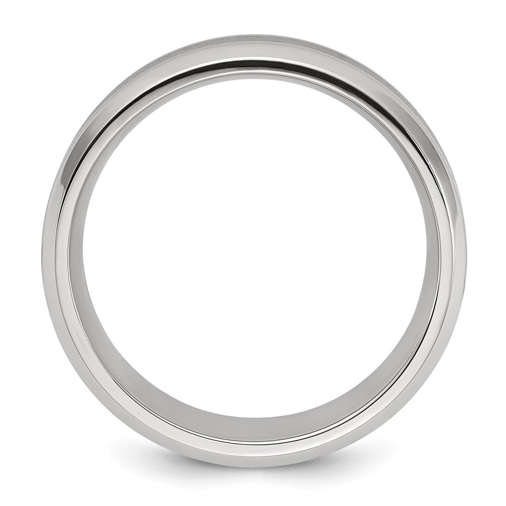 Chisel Titanium Polished with Brushed Center 8mm Band Size - 12