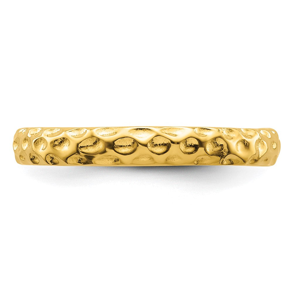 Sterling Silver Stackable Expressions Gold-plated Ring Size -5