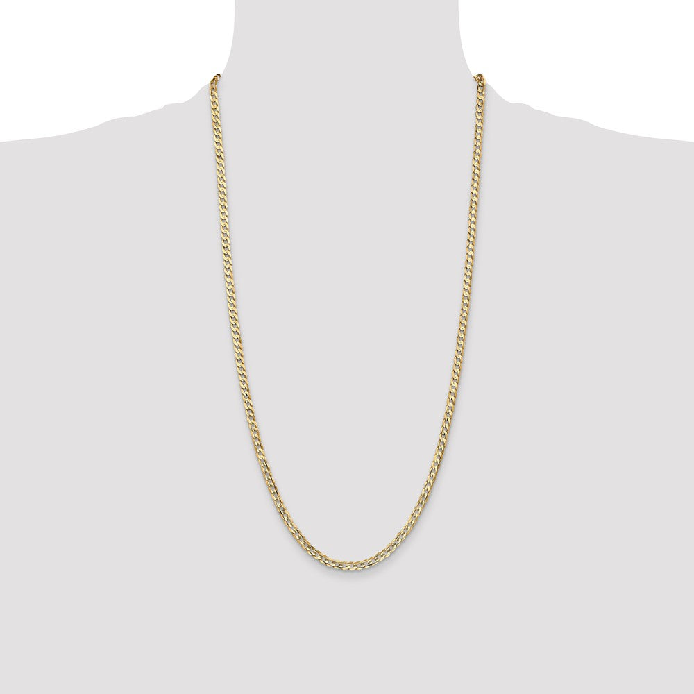 10K 3.8mm Open Concave Curb Chain 10K