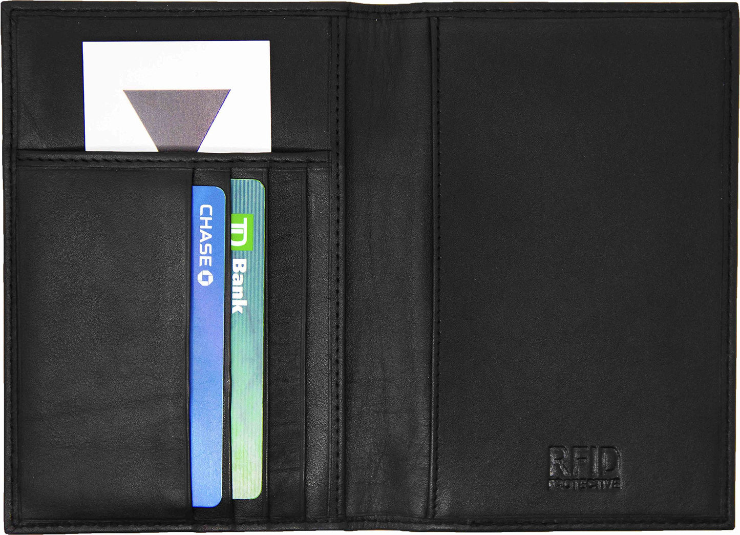 Genuine Cowhide Leather RFID-Blocking Passport Cover Case Holder & Wallet