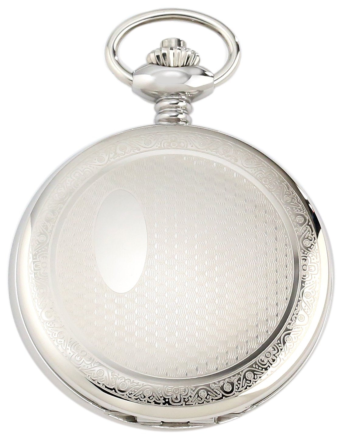 Charles-Hubert Paris 3929 Stainless Steel White Dial Mechanical Pocket Watch