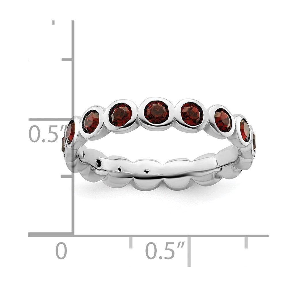 Sterling Silver Stackable Expressions June Crystal Ring Size -5