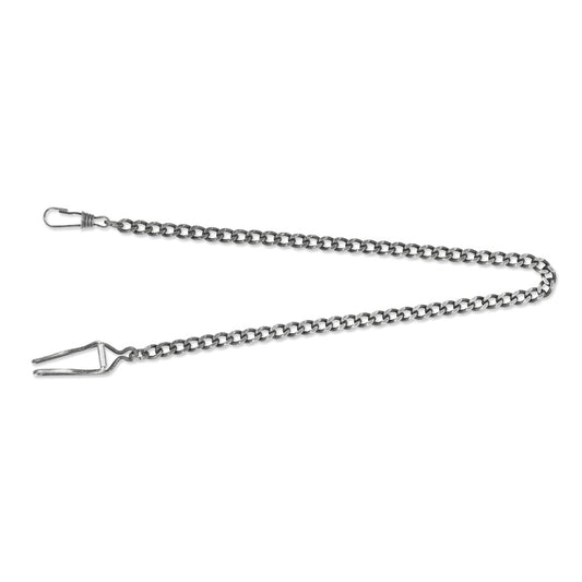 Charles Hubert Antique Chrome Brass 14.5In Pocket Watch Chain XWA3327